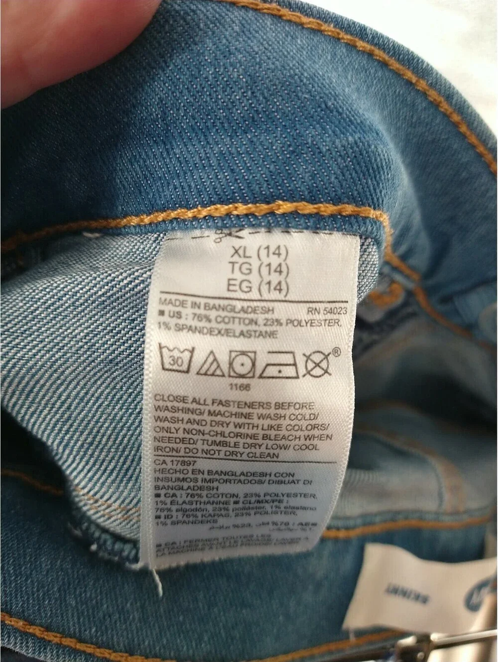 Old Navy Girls Skinny Jeans Size 14 XL Adjustable Waist 066